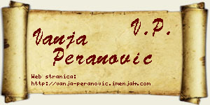 Vanja Peranović vizit kartica